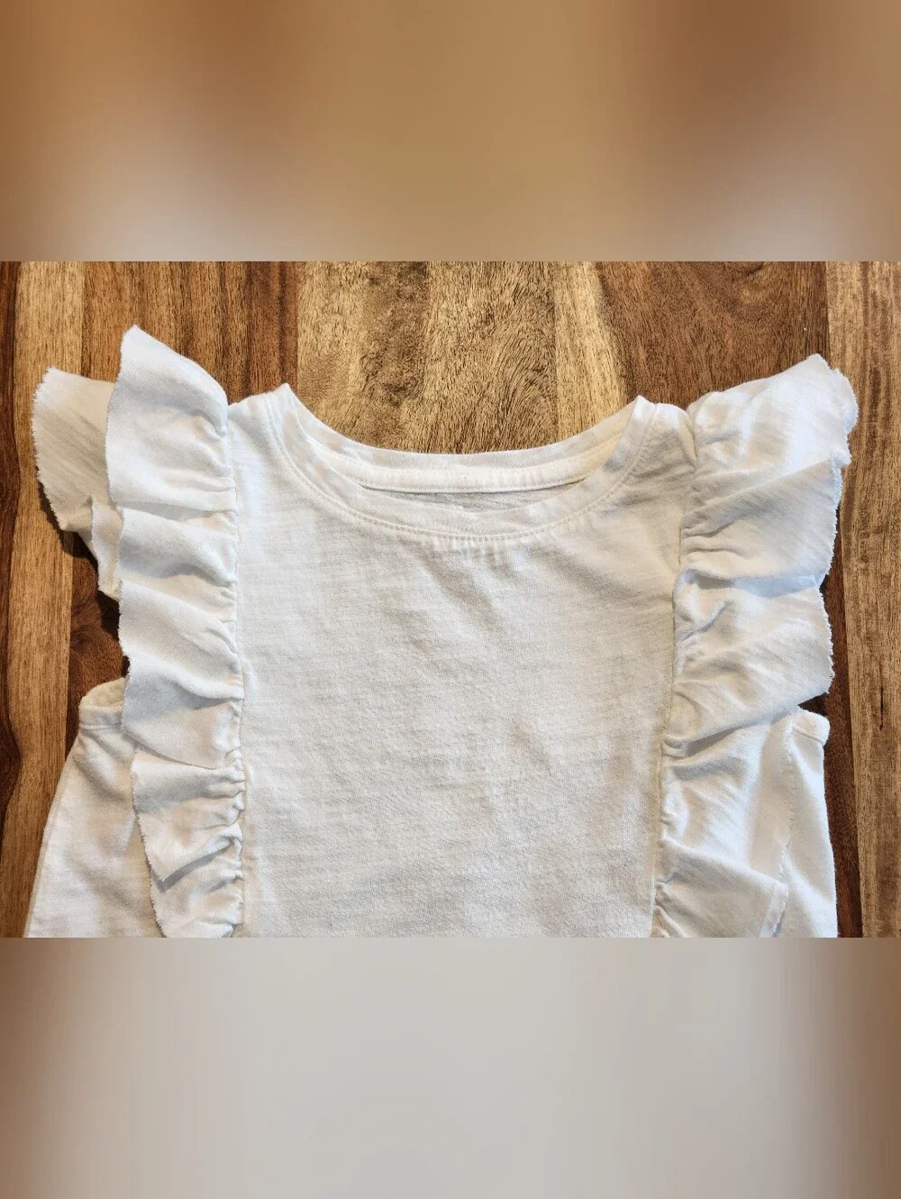 GAP White Ruffle Tank Top for Girls